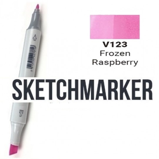Маркер SKETCHMARKER, 2 пера: долото и тонкое, Frozen Raspberry - Замороженная малина, SM-V123 3