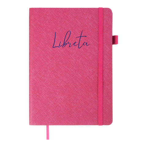 Блокнот діловий Libreta А5 96 арк. чистий, обкл. штучна шкіра, малиновий, BM.295017-29