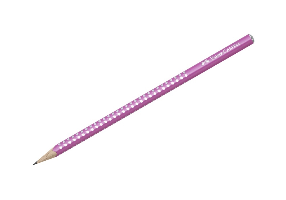 Карандаш чернографитный Grip Sparkle, розовый, 118212Р Faber-Castell