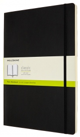 Записник Чорний А4 нелінований, Moleskine Classic, QP112