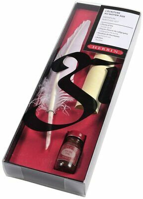 Письменный набор д/калиграфии "Средневековье" с красными чернилами 10 мл в коробке, 28220T