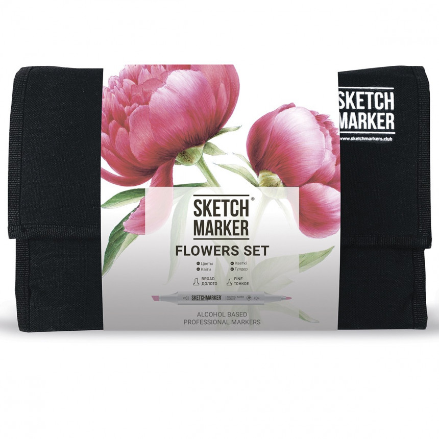 Набор маркеров SketchMarker Цветы, 24 шт, SM-24FLOW