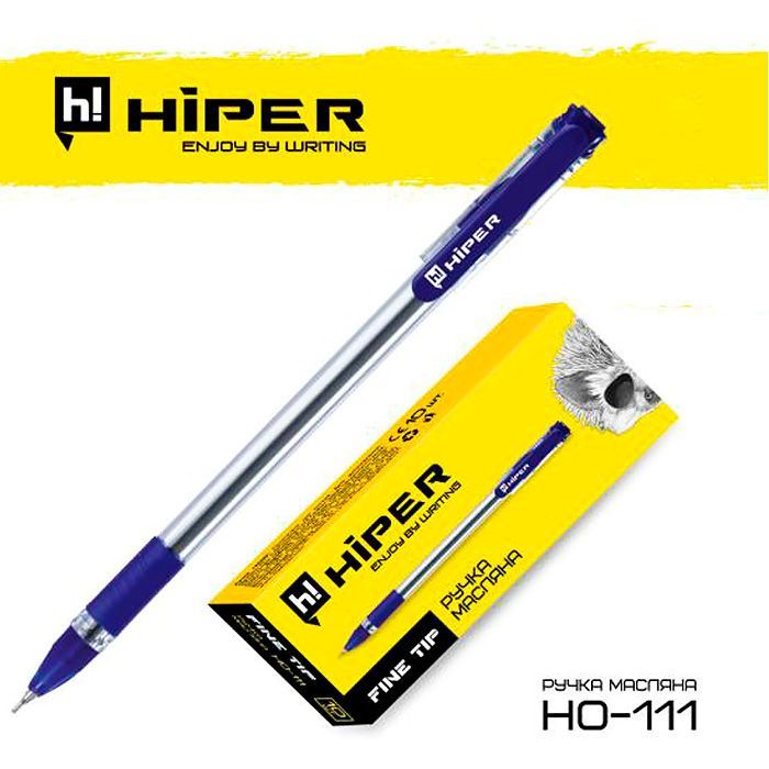 Ручка масляна Hiper Fine Tip HO-111 0,7 мм синя