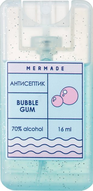 Антисептик-спрей для рук "Bubble Gum" 16 мл, MRA0013S, Mermade