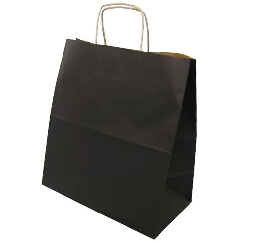 Крафт пакет с ручкой "Ecobag" 180*80*225, 90 г, черный, 10232030000 