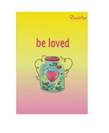 Блокнот A5 80 л "Be Loved" в ассорт., цветная клетка, DomArt