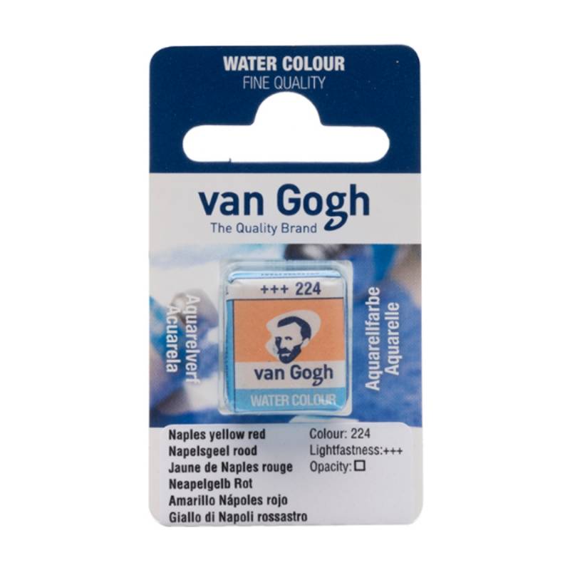 Фарба акварельна Van Gogh 224 Неополітанський жовто-червоний, кювета, Royal Talens