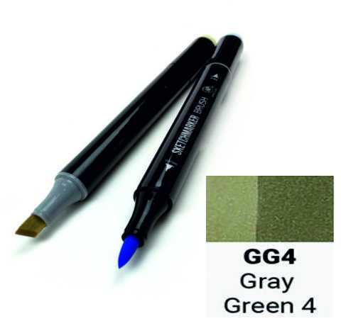 Маркер двухсторонний SKETCHMARKER Brush Серо-зеленый 4, SMB-GG4 3