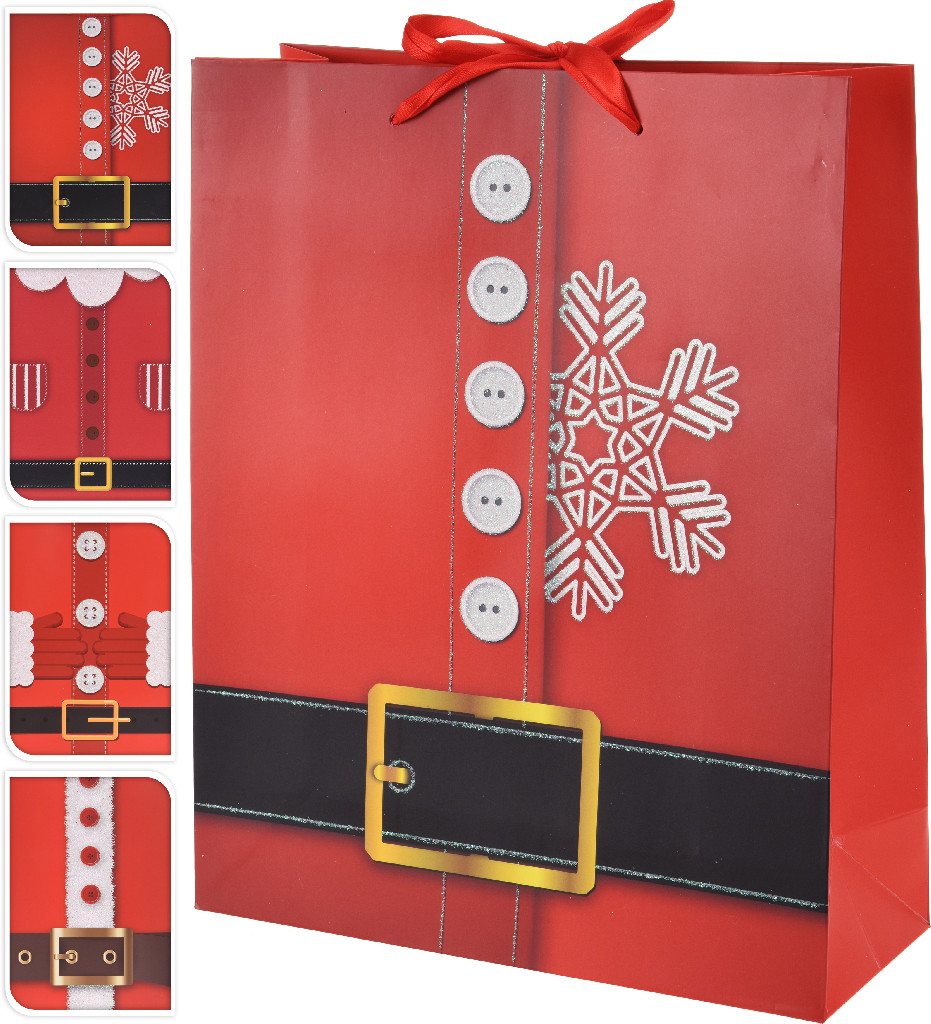 Подарунковий пакет новорічний 3D "XMAS" 18*24 см, 210 г/м2 (4 види в асорт.), ABB300040