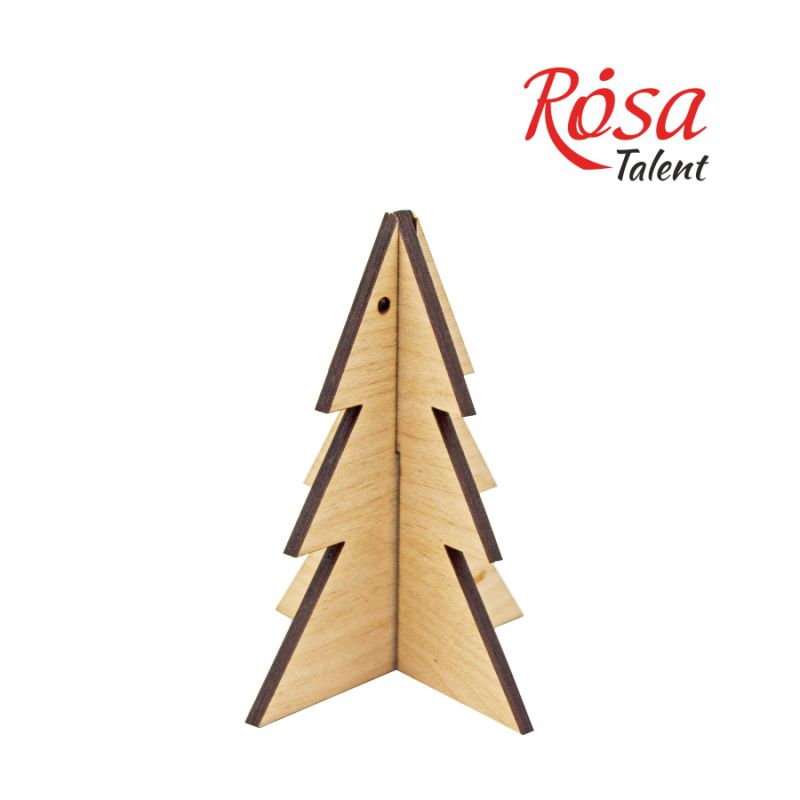 Заготівля Ялинка 3D, фанера, 8,2*10 см, 1шт, Rosa Talent (4)