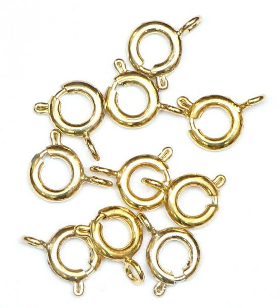 Застежка круглая, 6*6*1,5 мм, Золото, 10 шт, Margo