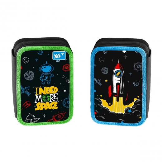 Пенал жесткий YES HP-01 "Space", двойной, 533329