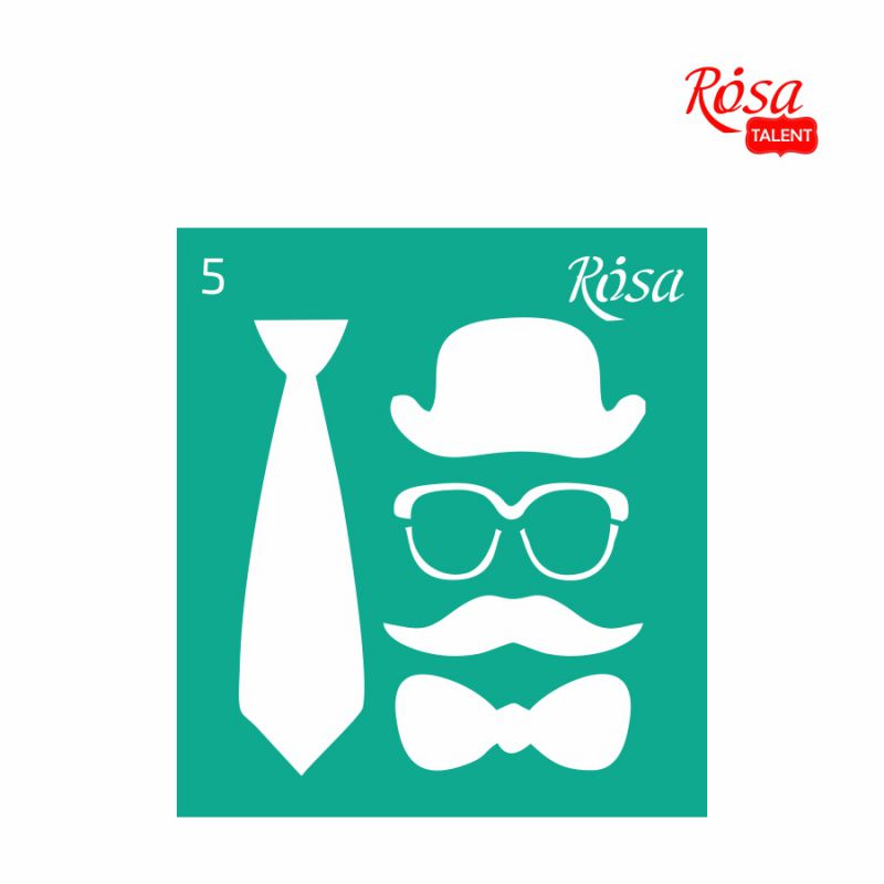 Трафарет самоклеючий 9*10 см №5 Rosa Talent