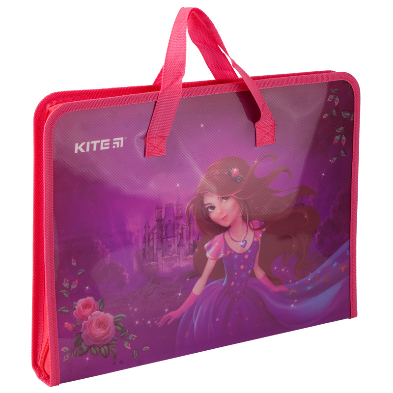 Папка-портфель на блискавці A4, 1 відділ., Kite Princess, K19-202-01