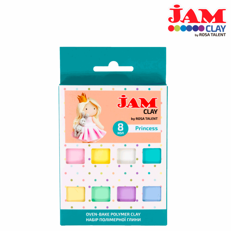 Набор пластики “Princess“, 8х20г, Jam Clay, ROSA TALENT