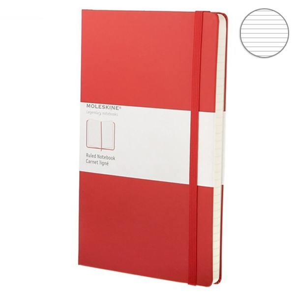 Записник Червоний кишеньк. лінійка, Moleskine Classic, MM710RF