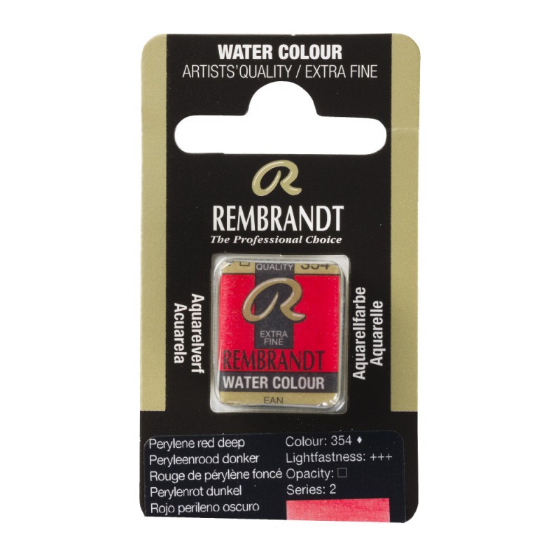 Краска акварельная Rembrandt 354 Перилен красный темный, кювета, Royal Talens