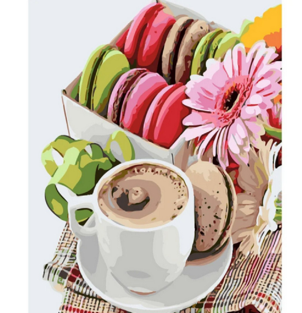 Набір для розпису по номерах 40*50 см "Macaroons", SY6176 б/у ТМ "Strateg"