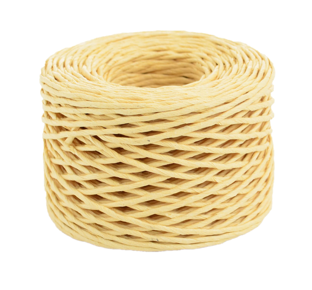 Шпагат бумажный крученый для декора, 50 м, натуральный, 972747
