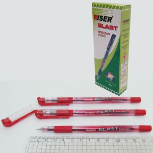 Ручка масляная Wiser "BLAST" 0,7 мм с грипом, красная, blast-rd