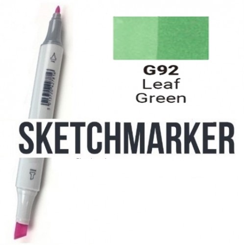 Маркер SKETCHMARKER, 2 пера: долото и тонкое, Leaf Green -Зеленый лист, SM-G92 3