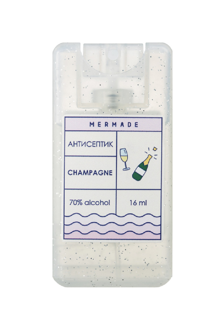 Антисептик-спрей для рук "Champagne" 16 мл, MRA0006S, Mermade