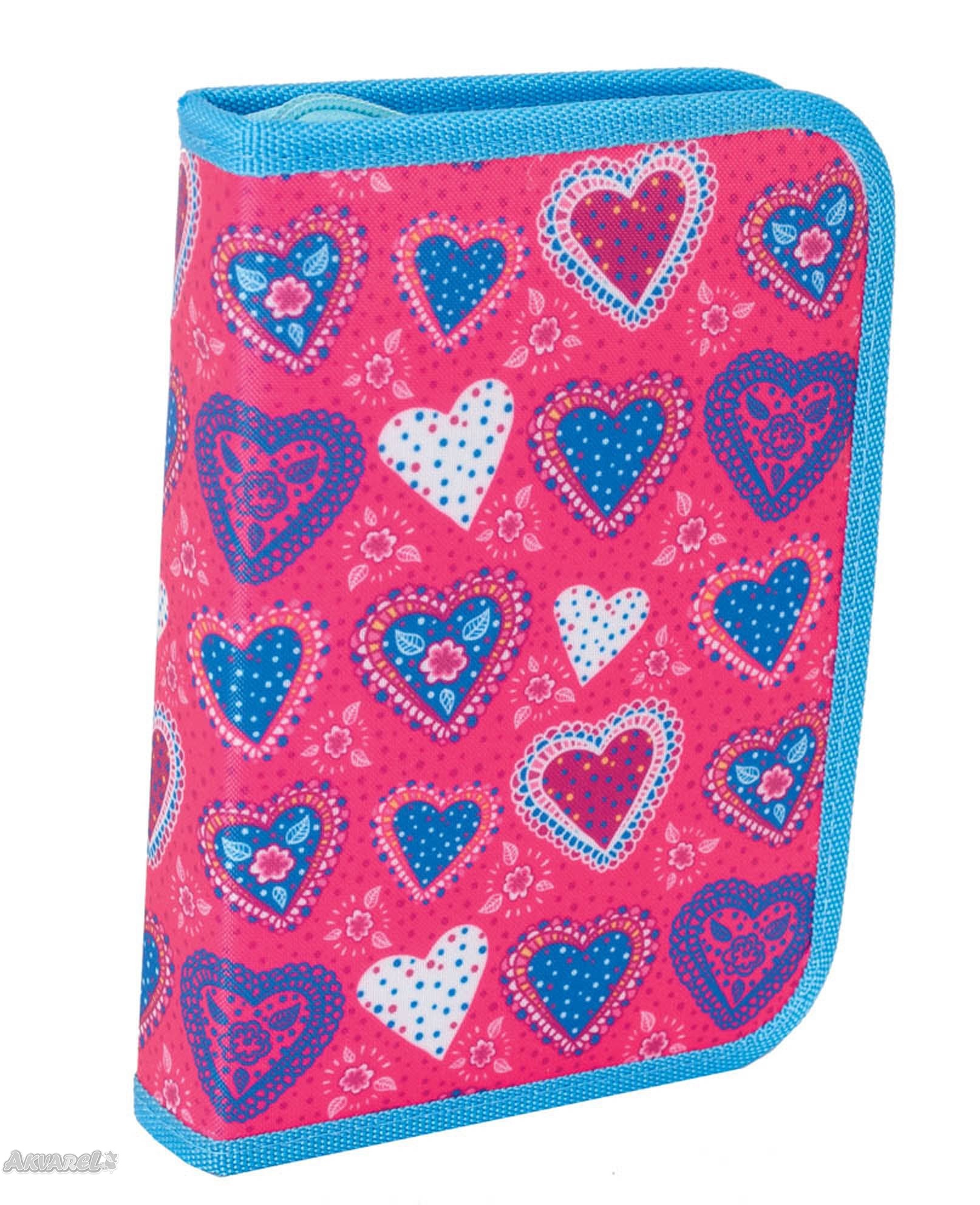 Пенал твердий одинарний Blue heart, 20.5*14*3.5, 531346