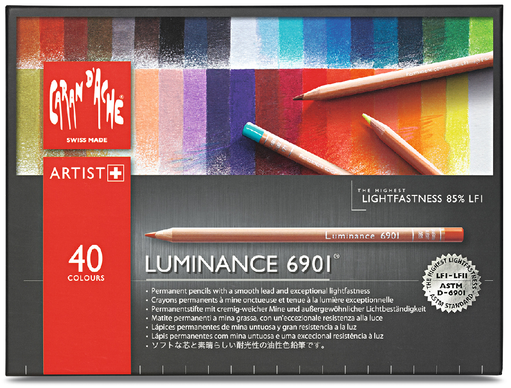 Набір перманентних олівців 40 кол. Caran d`Ache Luminance 6901 карт. бокс, 6901.740