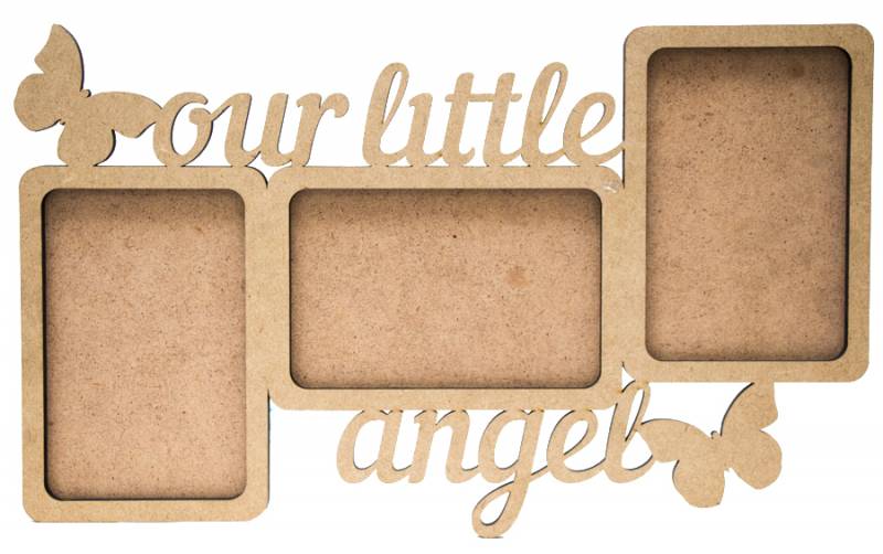 Заготовка Рамка "Our little angel", 1 шт, МДФ, 38*22*0,6 см, Rosa Talent (2)