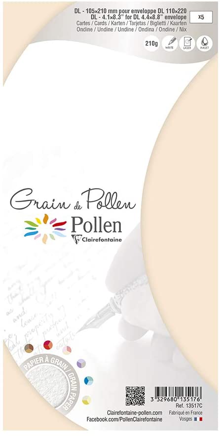 Заготовка д/открыток зернистая Pollen 105*210 мм/210 г, Undine/Русалка, 13517C