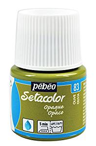 Фарба для світлих тканин Setacolor 45 мл непрозора, оливкова, 295-083 Pebeo