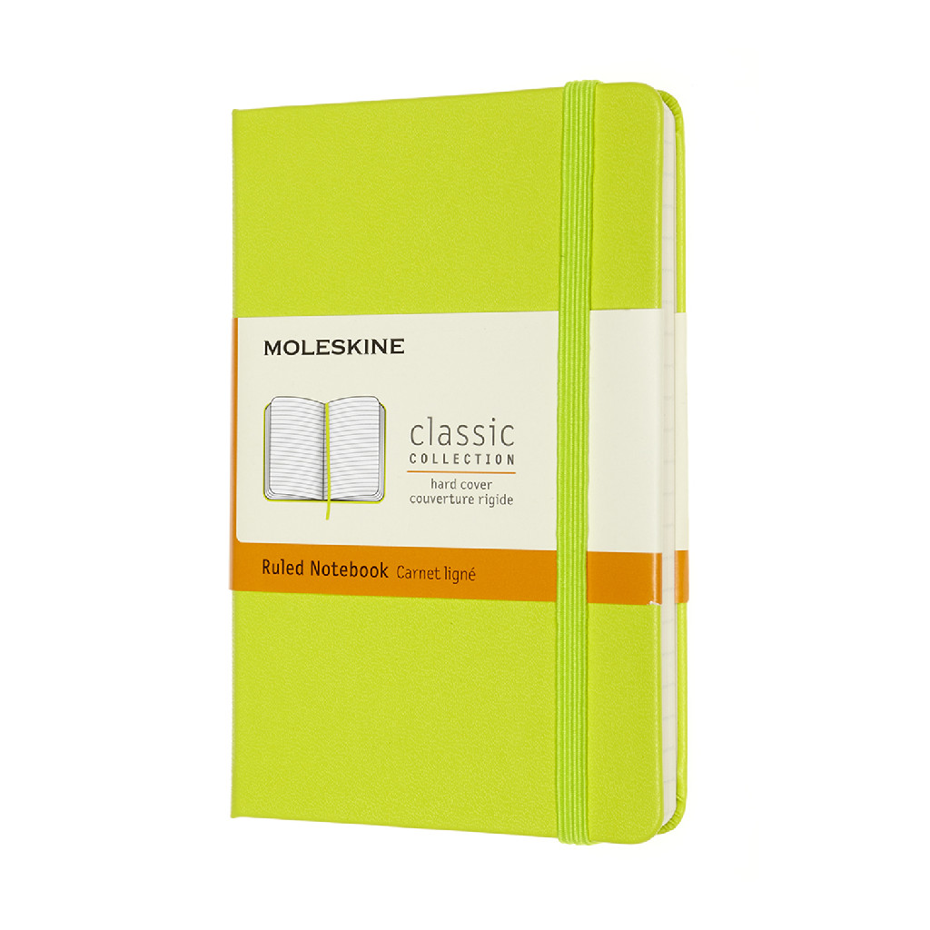 Блокнот Лимонный Зеленый карман. линейка, Moleskine Classic, MM710C2