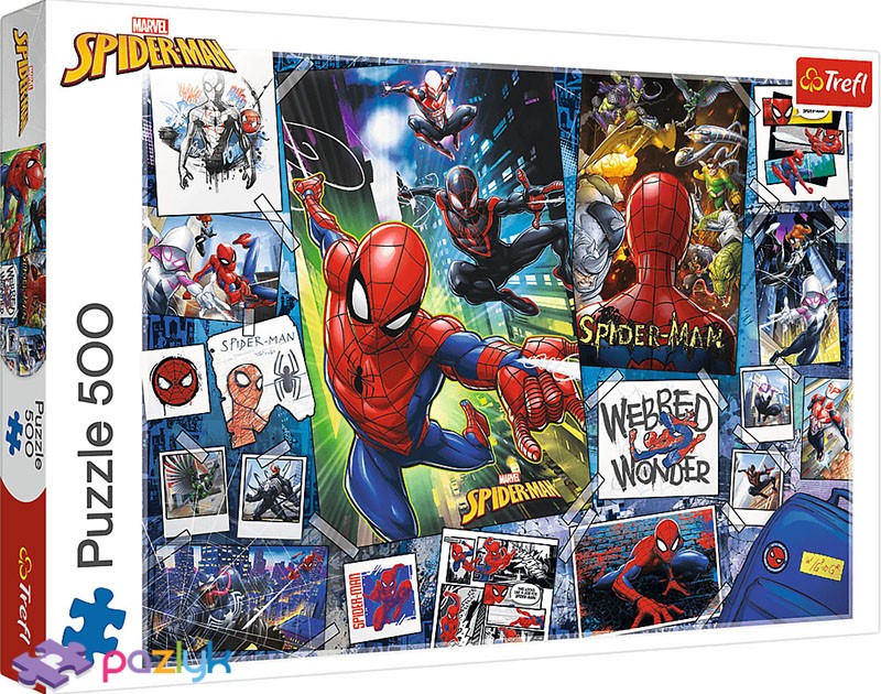 Пазл "500" - Плакати з супергероєм/Дісней Marvel Spiderman, Trefl, 37391