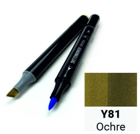 Маркер двухсторонний SKETCHMARKER Brush Охра, SMB-Y81 3