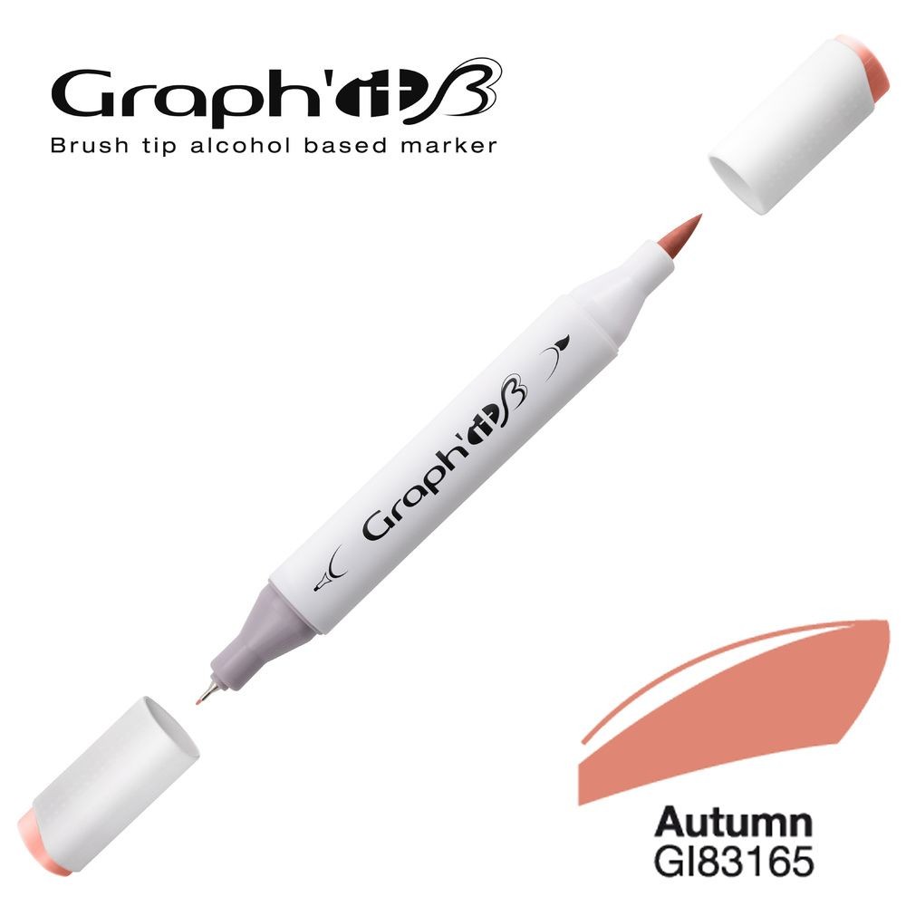 Маркер двосторонній Brushmarker, Осінній (рожево-коричневий 3165), GI83165 Graph`it