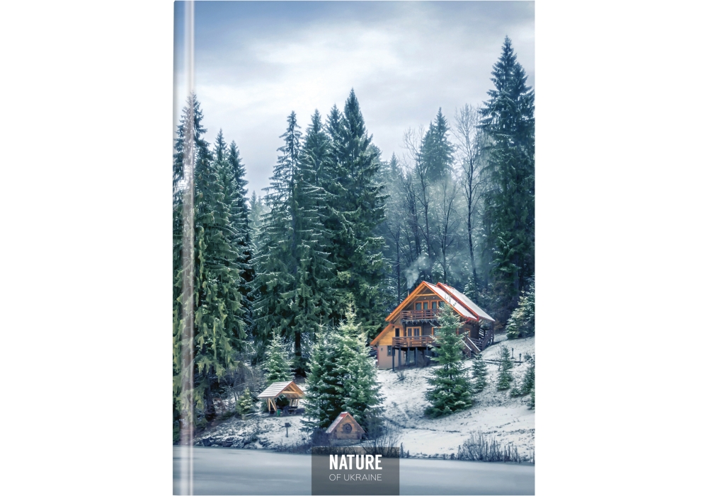 Блокнот А4 96 л, ячейка, твердая обложка, "Nature of Ukraine", зима, O20378-12