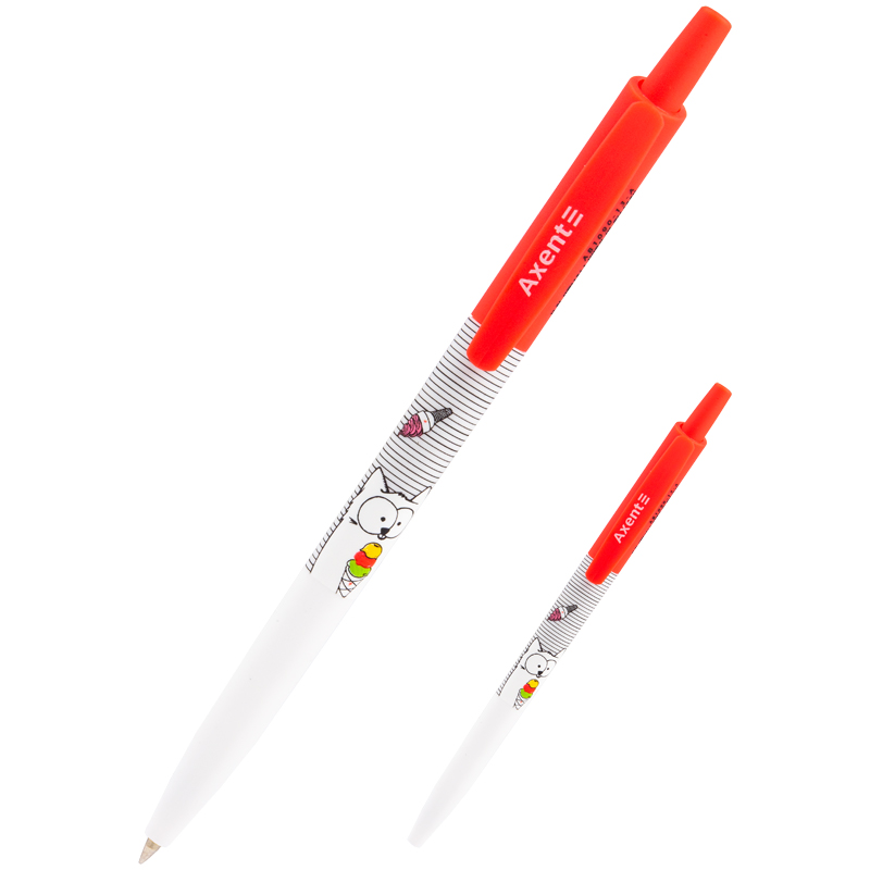 Ручка шариковая автоматическая Cat & ice cream, синяя AB1090-13-A