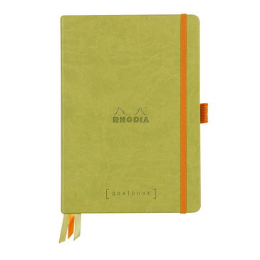 Блокнот А5 124 арк. Goalbook, в крапку, жорстка обкл., на гумці, папір білий, салатовий, 118575C