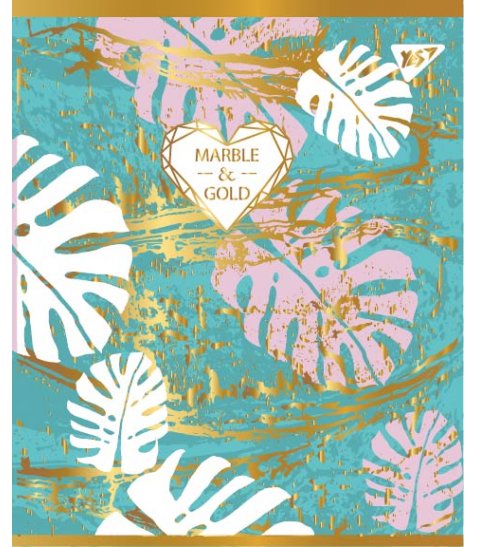 Тетрадь 18 кл YES "Marble&Gold", 764268