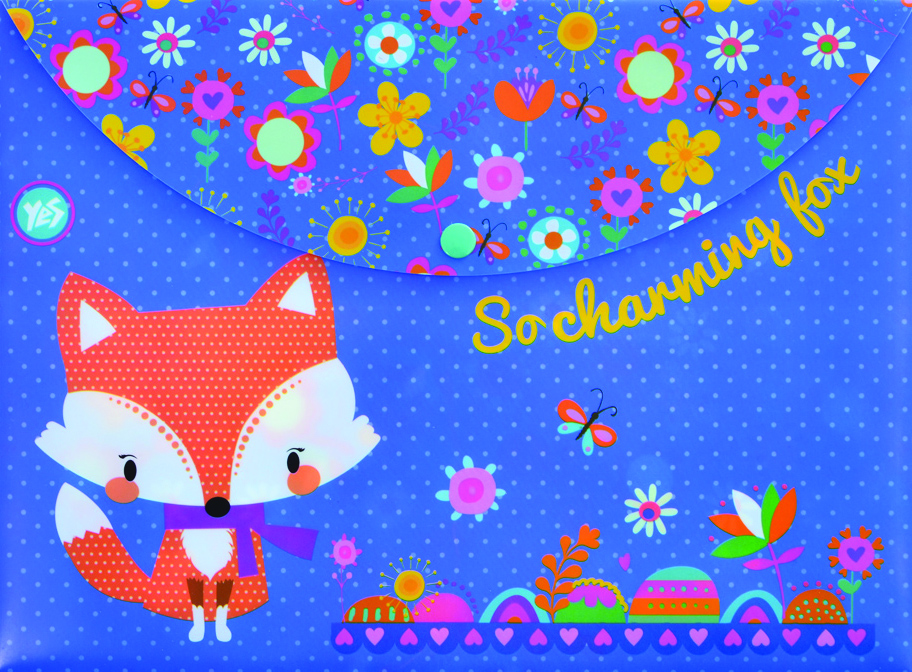 Папка на кнопке А4 "Charming animals", 1 Вересня, 491341