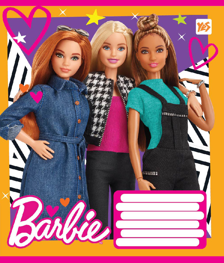 Зошит 12 кл YES Barbie Dolls, 761298 (3678)