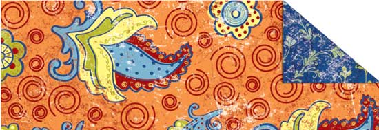 Калька "Парадіс" 115г 20*30см(21*30см) Помаранчевий мотив Огірки UR 77224601R