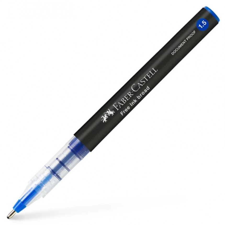Ручка-ролер Free Ink 1,5 мм синя, 348351 Faber-Castell