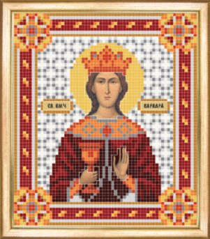 Схема для вишивання бісером ікони СБИ-060 "Варвара" 12*14 см ТМ "Чарівна мить"