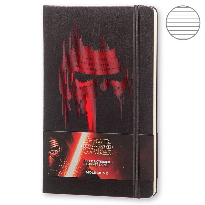 Записник Чорний  середній лінійка, Moleskine  Star Wars VII, LESW7BQP060