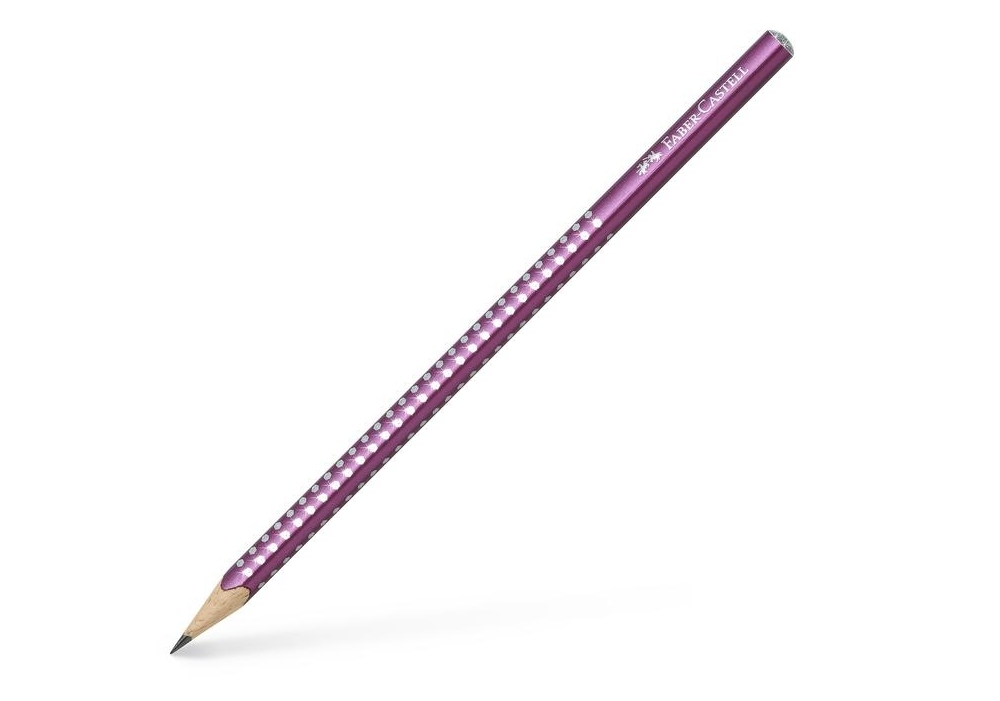 Карандаш чернографитный Grip Sparkle, бордо, 118215Р Faber-Castell