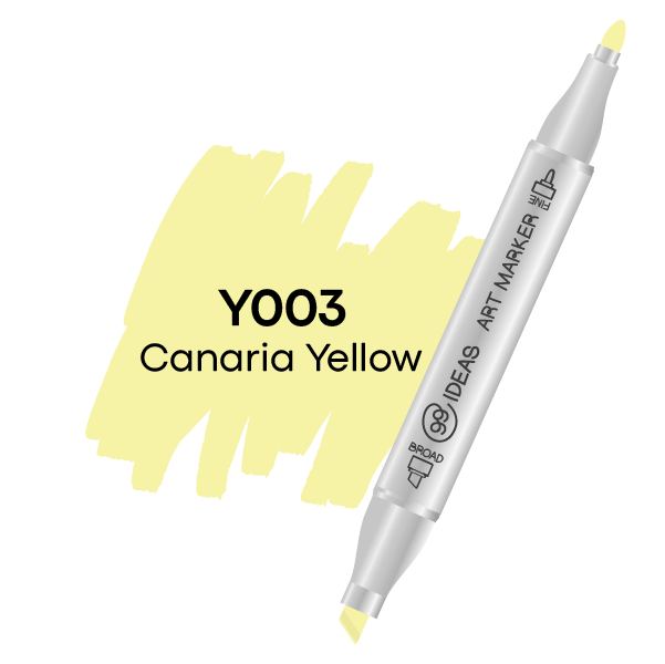 Маркер двухсторонний Canaria Yellow - Желтый канарский, Y003, 99IDEAS