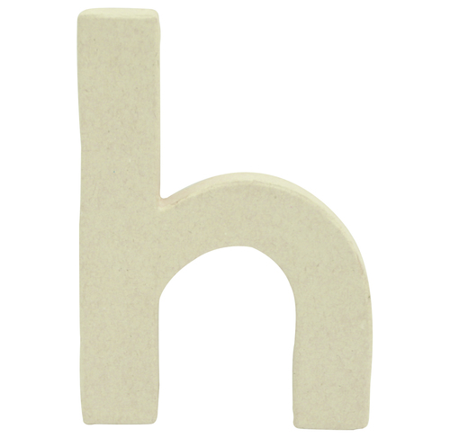 Заготовка из папье-маше Буква-крафт "h" 1,5*8,5*12 см, AC820C ТМ "Clairefontaine"