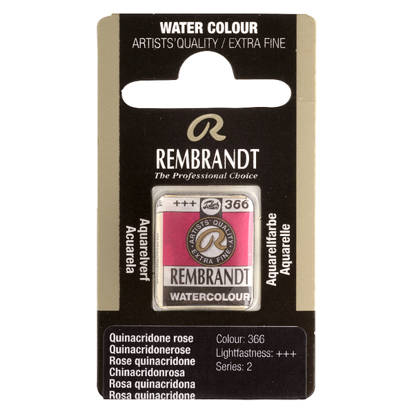 Краска акварельная Rembrandt 366 Хинакридон розовый, кювета, Royal Talens