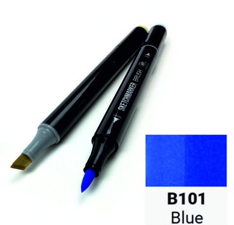 Маркер двосторонній SKETCHMARKER Brush Синій, SMB-B101 3